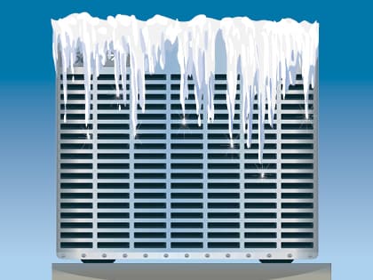 frozen ac unit